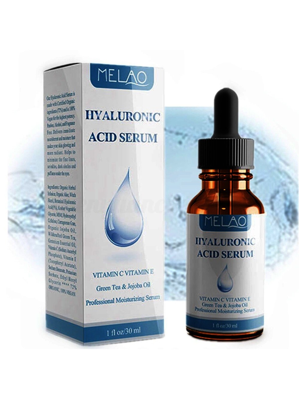 Hyaluronic Acid Serum for Skin-- 100% Pure-Highest Quality, Anti-Aging Serum-...